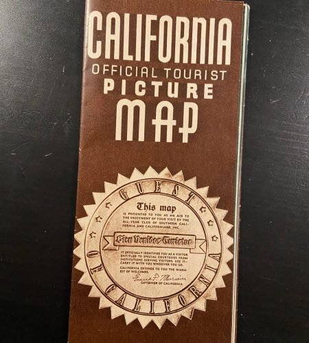 california official tourist picture map 1936