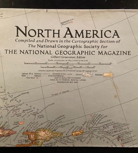 north america national geographic map 1942